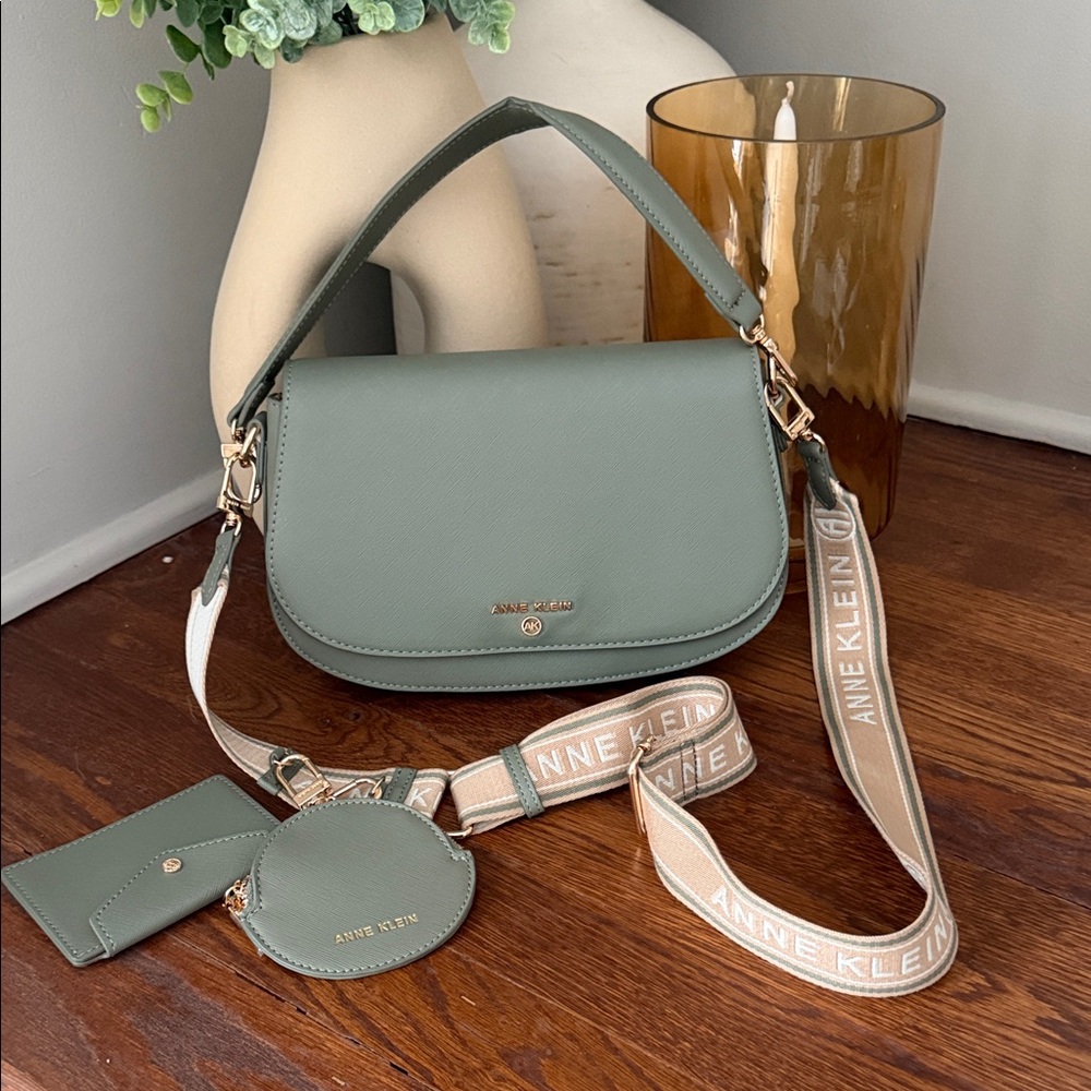 Anne Klein Sage Crossbody Bag with Accessories